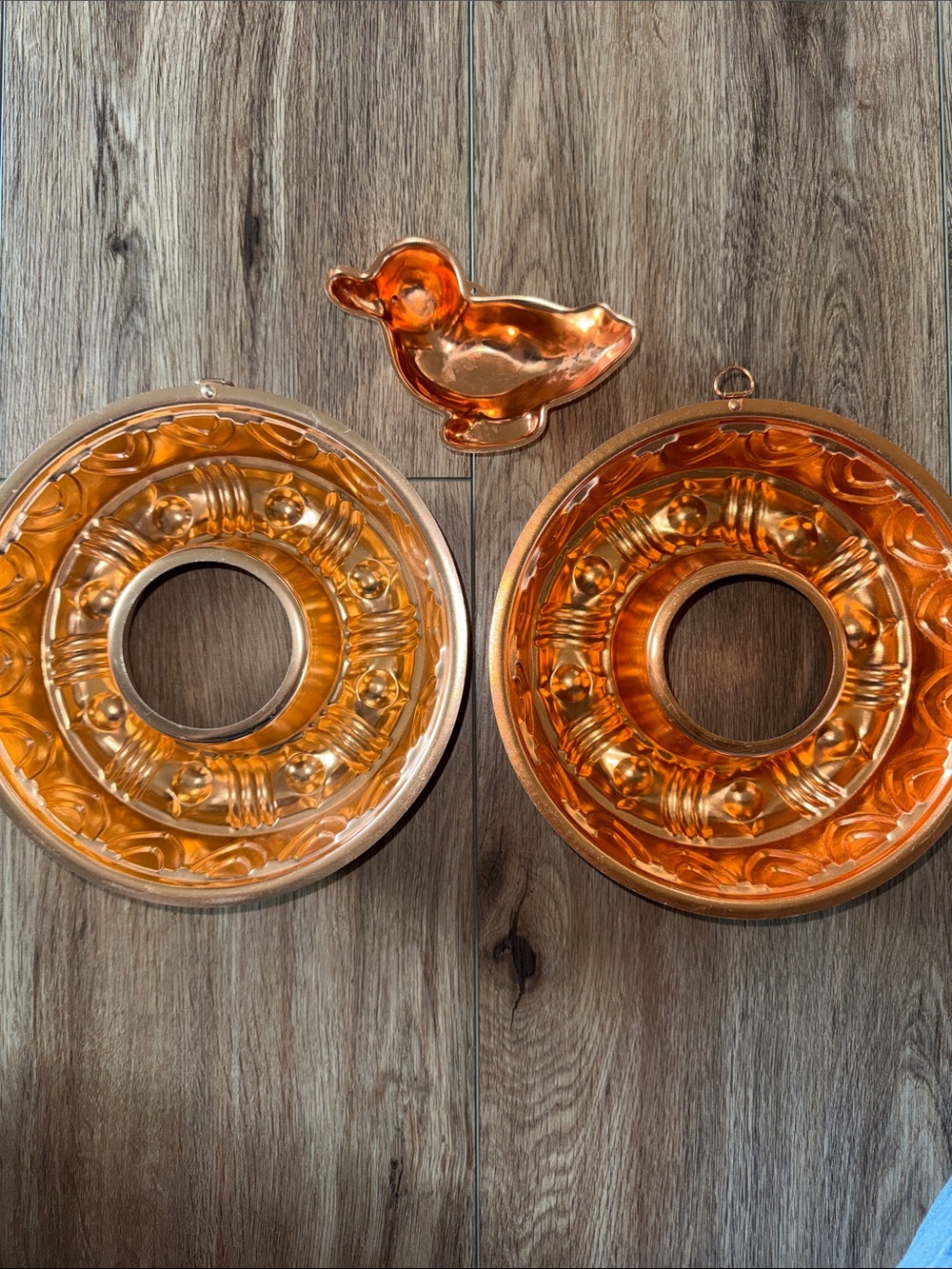 Copper Ring Molds and a Duck Mold. All great shape!